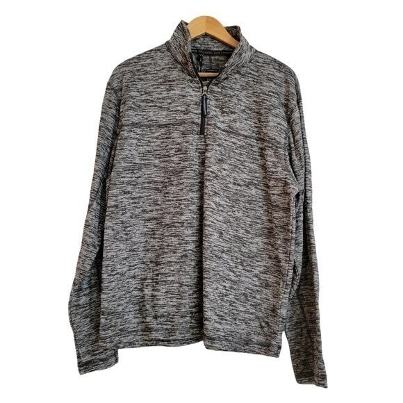 NEW Vintage 1946 Micro-Fleece Quarter-zip Pullover Large Charcoal, New With Tags - Picture 3 of 7